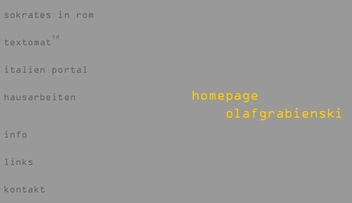 Website 2000-2002, Startseite