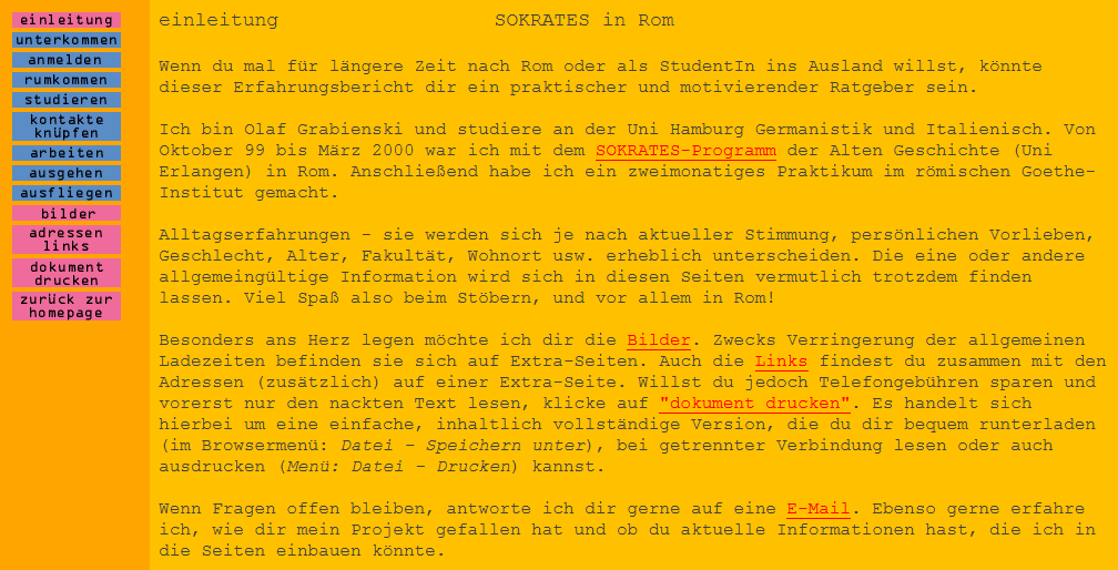 Website 2000-2002, Sokrates in Rom