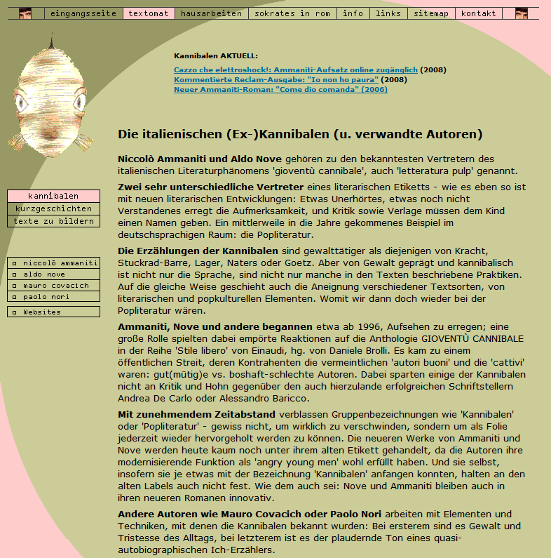 Website 2002-2007, Textomat
